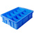 周转箱长方形零件盒分格箱多格收纳加厚塑料分类螺丝盒分隔箱胶框 新-8格-加厚蓝色 外尺寸567*418*150