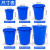 垃圾桶商用餐饮大容量厨房专用户外环卫带盖饭店大号厨余大垃圾桶 160L蓝色无盖 160L蓝色无盖