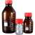 蓝盖试剂瓶加厚玻璃GL45密封化学实验瓶耐腐蚀样品瓶红盖四氟垫瓶 棕色100ml红盖+四氟垫