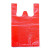 筑华工品 红色塑料袋 一包价 46*30CM 红色50个/包地球