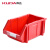 库达组立式A1零件盒物料盒收纳盒工具盒螺丝盒五金盒分类盒库房仓库斜口周转箱组合式塑料零件盒 红色