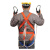 JOHA 高空作业安全带五点式户外施工耐磨爬杆保险带安全绳电工腰带 非速插安全带+双大钩2米