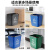 凯慕洁加厚带手提无盖压圈分类垃圾桶环保嫁用厨房商用办公室塑料大小号蓝色15L