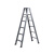 梯子折叠梯室内多功能铝合金加厚加粗人字梯工程专用伸缩楼梯 【枪灰色】标准双筋加固款1.5米-五步+腿部升级加