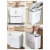 定制厨房垃圾桶带盖厕所卫生间客厅卧室厨房大号挂式防臭收纳纸篓 壁挂式厨房垃圾桶滑盖款9L白色