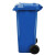 冰禹 BY-626 垃圾桶 塑料 长方形户外 环保垃圾桶 物业环卫箱 蓝色 加厚50升无轮