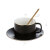 Edo  欧式咖啡杯套装 简约下午茶茶具140ml 办公室陶瓷杯子家用咖啡杯 黑色 TH7153