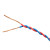 起帆（QIFAN）铜芯聚氯乙烯绝缘绞型连接用软电线 ZAN-RVS-300/300V-2*2.5 红蓝色 100m