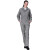 江燕 夏季纯棉工作服 长袖电工服 带反光条工装 100%棉 JY-1274 灰色套装 XL 175
