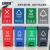 安赛瑞 分类脚踏垃圾桶 新国标加厚分类垃圾箱 20L 户外大号工业商用环卫塑料垃圾箱 蓝色700050