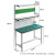 柏钢 防静电工作台流水线操作台工厂车间实验室试验台工具桌带灯打包台1200*600*1800mm三层