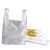 鸣固 背心袋 食品手提打包袋 超市购物袋马甲袋塑料袋礼品包装袋 透明款中厚款40*60cm（100只）