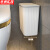 京洲实邦 厨卫两用收纳桶卫生间壁挂式带盖垃圾桶【8L白色带盖】ZJ-2410