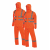 安大叔D763/C890 高警示雨衣雨裤 分体式反光工作服带帽 3M反光材料 透气PU面料 荧光橙（加LOGO） XL