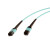LHG 光纤跳线 MPO-MPO 多模12芯 湖蓝色 30m 12芯MPO-MPO-OM3-30米