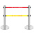 层隔离带警戒线排队柱安全护栏杆 单层5米1根 铁皮底座重约9公斤