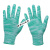 手套干活用的 夏季薄款尼龙线 透气工作耐磨手套劳保弹力 劳工劳 绿色尼龙手套(12双) L