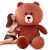 纺宠园 布朗熊公仔可妮兔娃娃抱抱熊大号毛绒玩具睡觉抱枕生日女生礼物 50厘米布朗熊