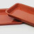 SMVP塑料长方形托盘花盆接水盘托底盘大号耐用大底座红色白色加厚 2个装(红色) 长方180(内径15厘米*11厘米)