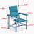 奕多美 连排输液椅单人位蓝色皮垫+蓝垫扶手加厚候诊椅点滴椅 YDM-SYY-003