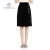 翠贝卡新款时尚条纹开叉包臀裙半身裙 黑色 M