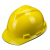 山头林村ABS领导安头帽工地透气建筑工程国标加厚玻璃钢安帽男印字白 V型国标加厚 黄色
