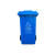 苏识 YJ-A070 户外大号加厚垃圾桶 30升带四轮带盖子分类标识 蓝色