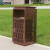 安赛瑞 不锈钢垃圾桶 物业街道公共场所室外果皮箱 商用垃圾箱 201+喷塑 红古铜 710236