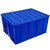 冰禹 BY-7088 大号物流周转箱 塑料长方形储物料整理胶框 超大型箱 M12蓝570*420*330