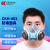 成楷科技（CK-Tech）防毒面具 CKH-402 喷漆化工农药硅胶防护面罩 含滤毒盒2个 灰色1套