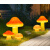 定制发光蘑菇灯太阳能户外灯防水公园装饰别墅草坪灯仿真造 B款市电-暖光
