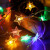 贝工 LED星星灯 彩色 新年春节装饰彩灯串 生日灯串满天星装饰氛围灯 电池款10米80灯