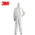 3M 4510白色带帽连体防护服 防粉尘颗粒物化学喷溅耐用 XL码*1件