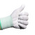 谋福 CNMF8034  PU涂指手套涂层手套尼龙手套13针织手套/劳保手套耐磨装卸手套 5副(绿边M码)