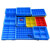 零件盒物料分格箱多格螺丝分类盒塑料盒子五金工具收纳整理周转箱 大6格箱440*320*102蓝