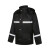 久匀 外卖骑手摩托车防暴雨雨衣 交通反光警示 分体式雨衣套装 黑色双杠反光套装 XL码(170-175)