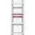 兴航发 铝合金伸缩人字梯子5M 收2.8米升4.5米内抽拉高强度铝合金人字梯 加厚加固升降人字梯工程梯子
