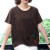 盛束70岁八十岁老奶奶纯棉短袖汗衫老太太衣服老人穿中老加肥加大码女 桔红色 M (90-105斤)
