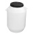 京采无忧 带盖塑料化工桶食品级密封塑料酵素桶涂料废液桶 50升 特厚款 白色