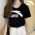安踏（ANTA）安踏短袖女t恤2023夏季新款棉时尚修身官网半袖羽毛球服 -8基础黑 L/170