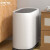 中环力安 轻奢客厅厨房夹缝圾垃圾桶带盖小窄筒 14L高配单桶简约白