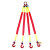 巨力索具合成纤维吊装带四腿组合索具3吨1米/套
