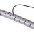冰禹 BY-7554  网线整理线束线管 PE理线器包线管（多拍不截断）灰色25MM 1米