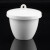 稳斯坦 WLL0181 陶瓷坩埚 耐火耐高温带盖弧形坩埚 化学实验工具 坩埚100ml（10个）