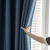 赫伊莎窗帘免打孔安装罗马杆一整套全遮光窗帘卧室办公室遮阳帘 深蓝 适用宽2.1-3.1米窗帘2.0*2.4两片