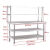 康迪普 201不锈钢工作台操作台立架工厂车间收纳置物架 60高30宽双层立架+工作台双层工作台长80宽40