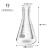 玻璃三角烧瓶烧杯锥形瓶带塞50/150/250/500/1000ml化学实验器材 环球直口三角瓶500ml