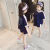 瑞邦莱女童夏季套装新款中大儿童洋气时髦运动短袖韩版适合3-12岁小 白色56 160