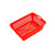 谋福（CNMF） 加厚塑料方筛长方形沥水收纳篮 拣货配货筐 14#方筛535*405*185（5个装）红色