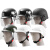 防暴头盔钢盔M88头盔德式带面罩头盔安全帽保安防护头盔 加厚款钢琴黑带面罩德式盔(保安